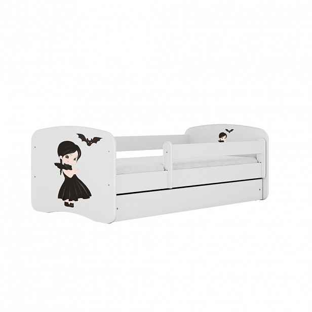 RAUMHIRSCH FURNITURE DĚTSKÁ POSTEL se zásuvkou Dívka v černém 140/70 80/61/144