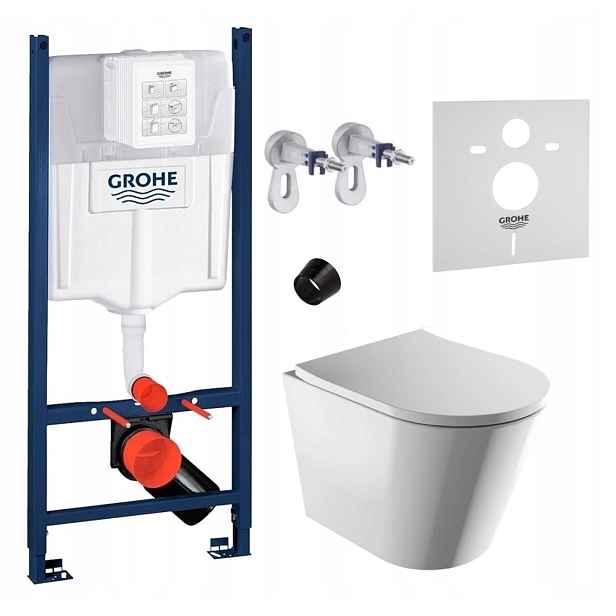 Podomítkový Wc set Stelaz Grohe Wc mísa Rim Silent Omnires