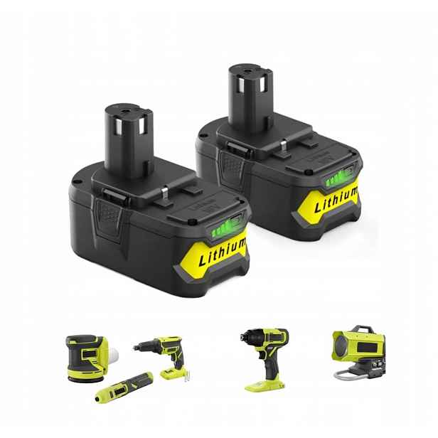 2X 18V 6,0AH Náhrada Za Akumulátor Ryobi RB18L50 RB18L40 S Indikátorem