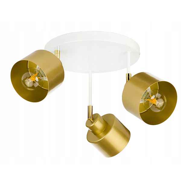 Lampa stropní svítidlo stropní lustr pohyblivý loft zlatý
