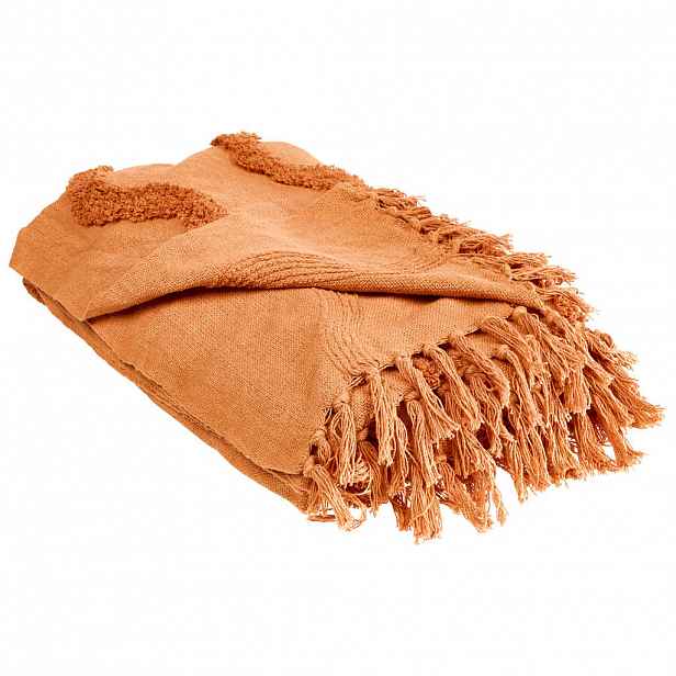 Beliani PŘIKRÝVKA Bavlna 150/200 cm Oranžová Khari