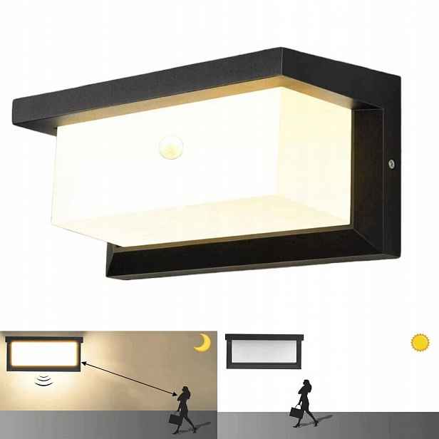 Led Venkovní Nástěnné Svítidlo Nad Vchodové Dveře s 18W Led senzorem pohybu