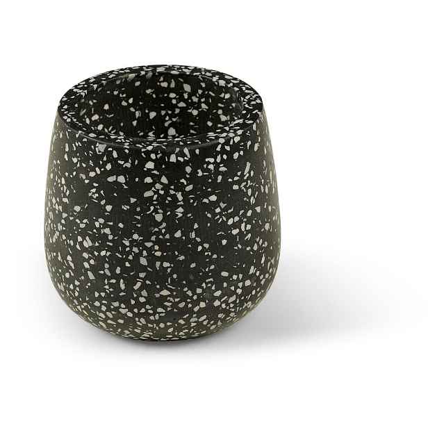 Tmavě šedý květináč Bonami Selection Terrazzo, ø 15 cm