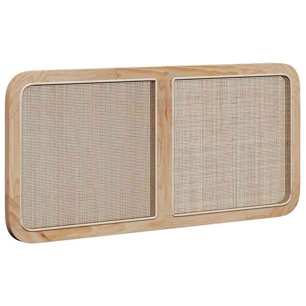 vidaXL Čelo postele s čelo Přírodní 120 x 55 x 3 cm Ratan