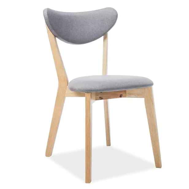 Casarredo Jídelní čalouněná židle BRANDO šedá/dub
