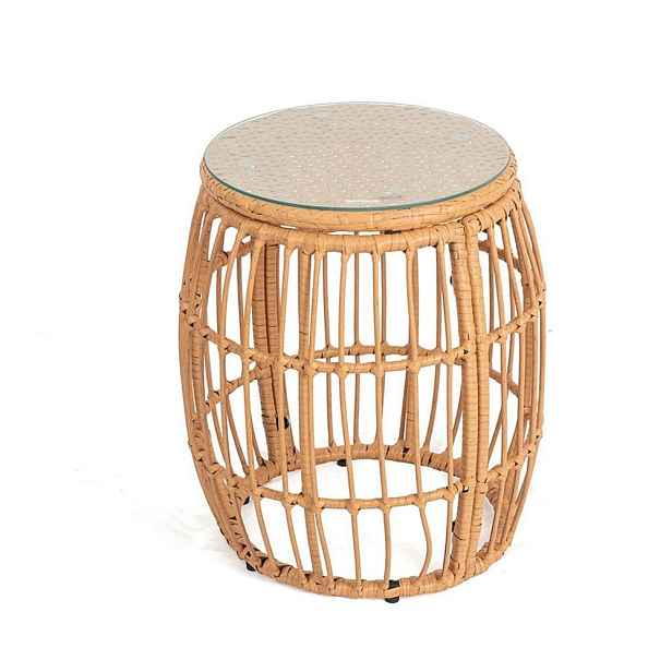 Kulatý zahradní odkládací stolek z umělého ratanu ø 47 cm Vistdal - Bonami Essentials