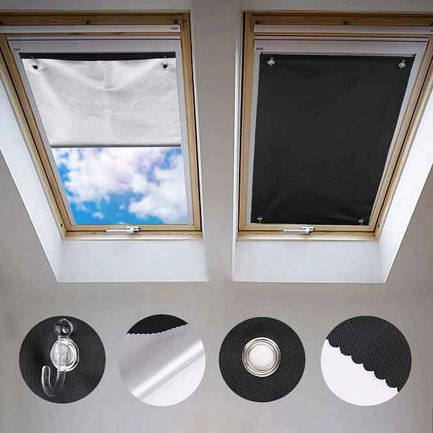 Termální Závěs Blackout 37 × 93 CM S Přísavkami