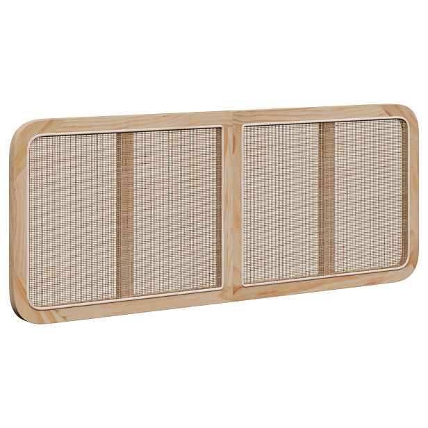 vidaXL Čelo postele s čelo Přírodní 140 x 55 x 3 cm Ratan