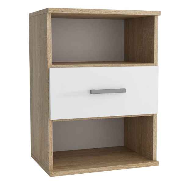 MASSENO NOČNÍ STOLEK NOCTA, 48/65,5/35 cm, bílý