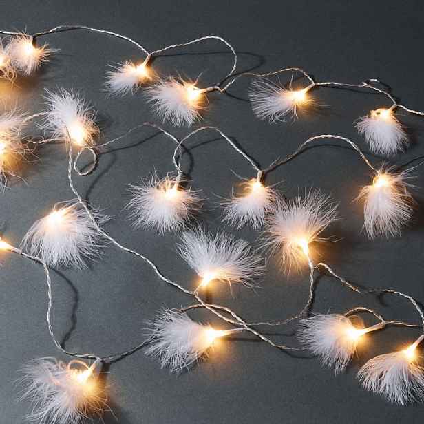 Butlers FEATHERS LED Světelný řetěz s USB peříčka 20 světel