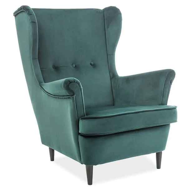 Casarredo Čalouněné křeslo LORD VELVET Bluvel78/wenge