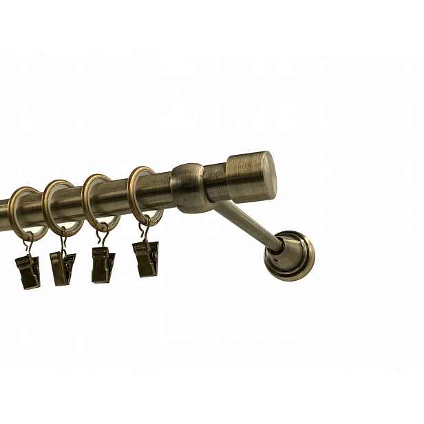 Garnýž Kovový 19mm MIX Koncovek Zlato Antik 240cm Smart galvanizovaný