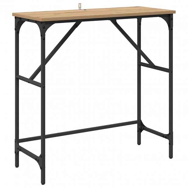 vidaXL Konzolový stolek Artisanový dub 75 x 32 x 75 cm