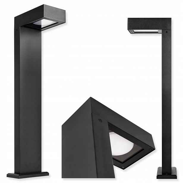 Zahradní Led lampa Stojící sloupek 60 cm Venkovní GX53 IP44 Led černá