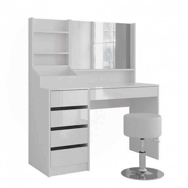 Vicco TOALETNÍ STOLEK Sherry Bílá/bílý vysoký lesk 119.8 cm 4 díly