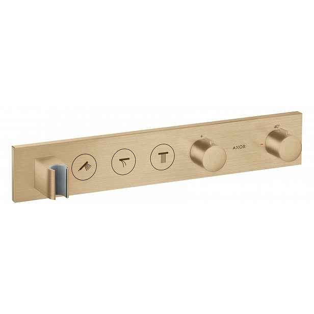 Axor ShowerSolutions - Termostatická baterie pod omítku, pro 3 spotřebiče, kartáčovaný bronz 18356140