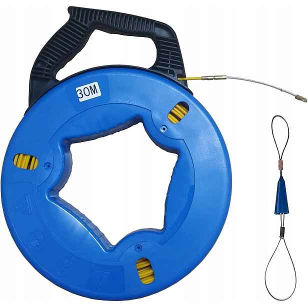 Linka pro protahování kabelů Ø 4 mm 30 m v kazetě