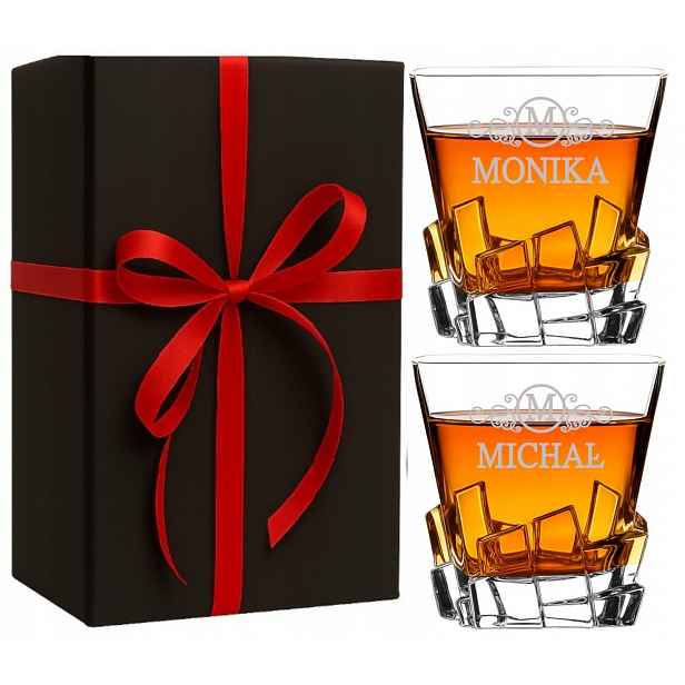 Sklenice křišťálové Bohemia whisky Gravírování Dárek Narozeniny Výročí
