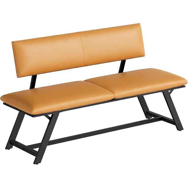 VASAGLE Jídelní lavice Mino 139 cm černá/hnědá