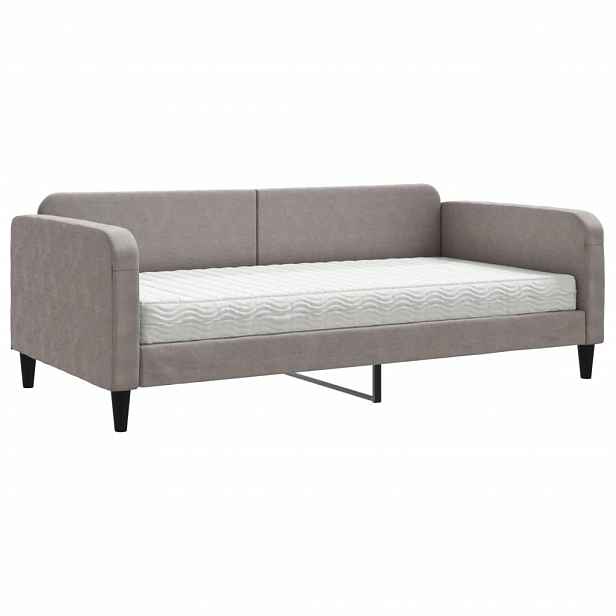 vidaXL Válenda s matrací taupe 100 x 200 cm textil