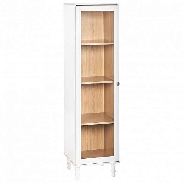 Beliani VITRÍNA se skleněnými dveřmi 40 cm Bílá Tingledale