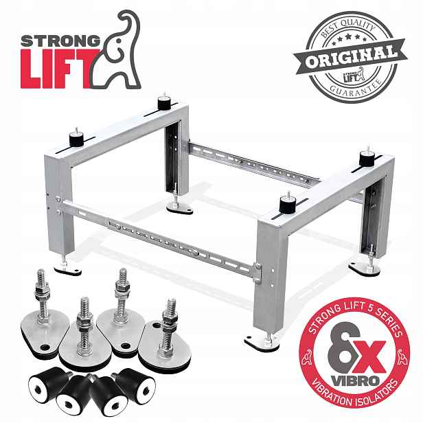 Podpěra Stojan tepelného čerpadla klimatizace 500 kg SL500X 8x Vibroizolace!!! Inox