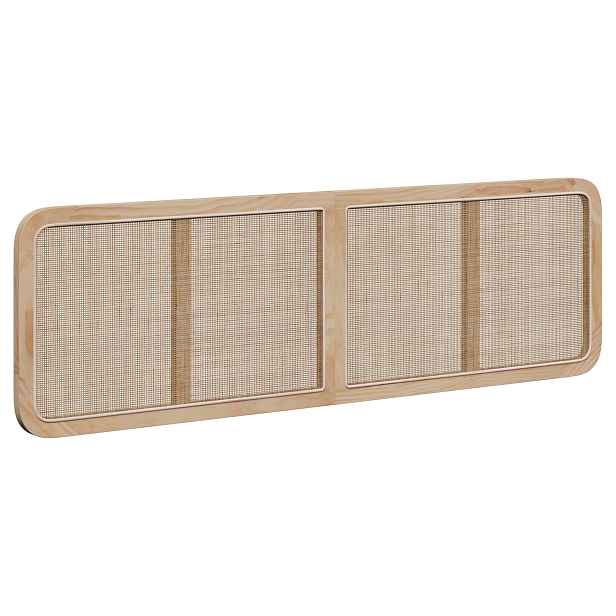 vidaXL Čelo postele s čelo Přírodní 180 x 55 x 3 cm Ratan