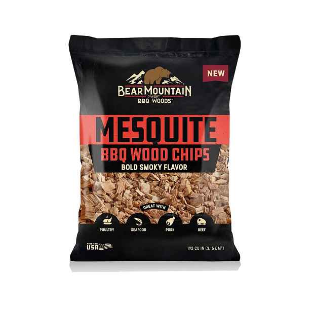 Bear Mountain BBQ Dřevěné štěpka Bear Mountain k zauzování v grilu - mesquite