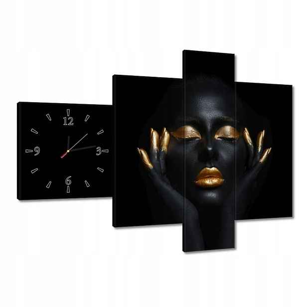 Hodiny 100x70 Zlatá meditace