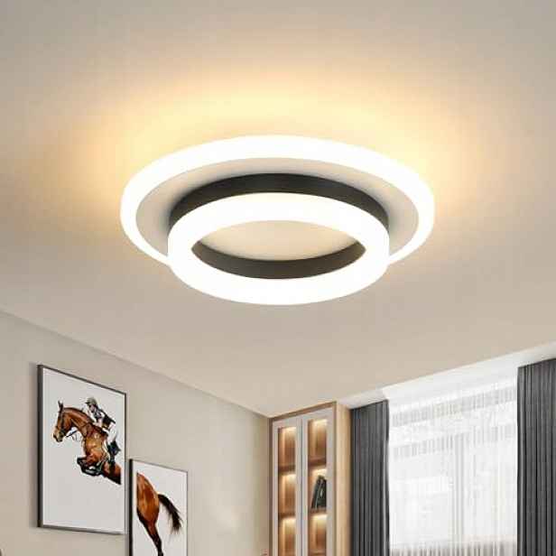 Led Stropní Svítidlo Plafon Černé Bílé Moderní do Obýváku 24W 3000K