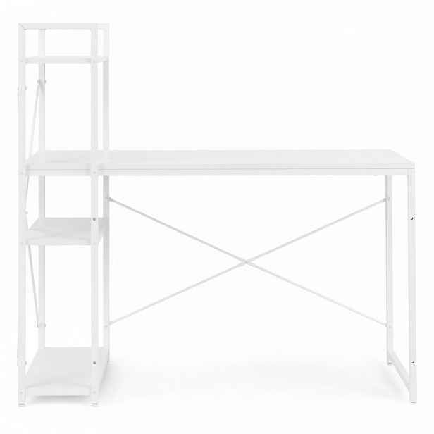 Psací Stůl Modernhome Kovový S Namontovaným Regálem Mdf 120X60