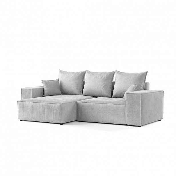 AltaBeds ROHOVÁ SEDAČKA SENSO, textil, Světle šedá