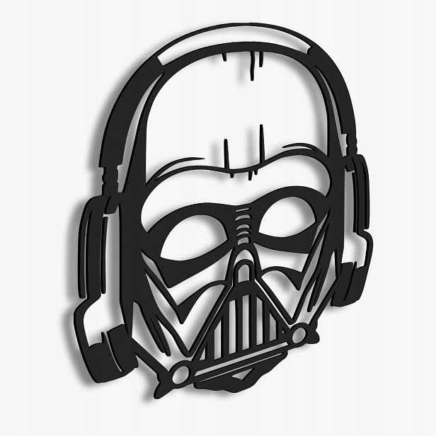Star Wars Dřevěný 3D obraz Darth Vader Hvězdné války