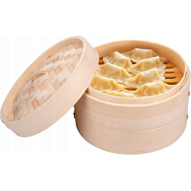 Bambusový Parní Hrnec 2-ÚROVŇOVÝ S Víkem, 20 CM