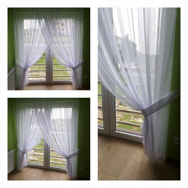 Hotová Záclona voál 400 cm x (160-260) Na Míru