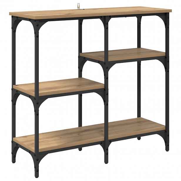 vidaXL Konzolový stolek Artisanový dub 80 x 29 x 75 cm