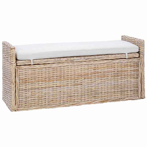 vidaXL Úložná lavice GENDT Přírodní 110 x 40 x 50 cm Ratan