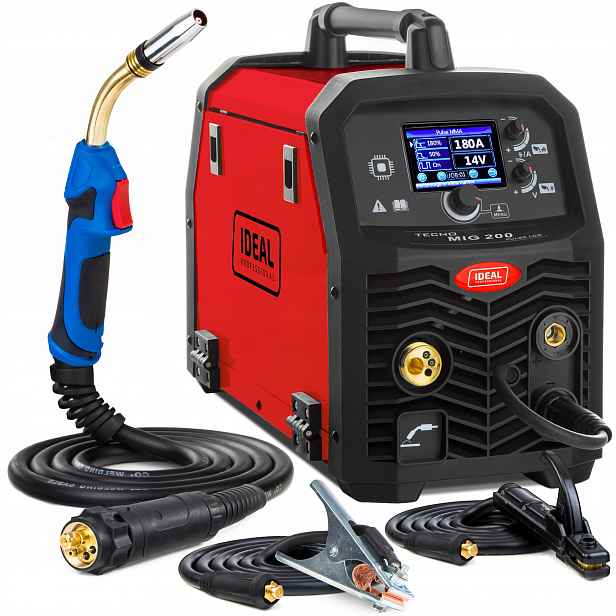 Poloautomatický Svařovací Stroj Ideal Tecno Mig 200 Pulse Mma Tig Synergie 230V 200A