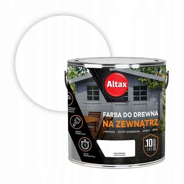 Altax Barva Na Dřevo 2,5 L Bílá Polomatná