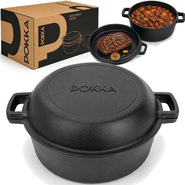Hrnec Hrnec S Poklicí 26 cm Pánev Pekáčová 5 L Pokka Indukce Plyn