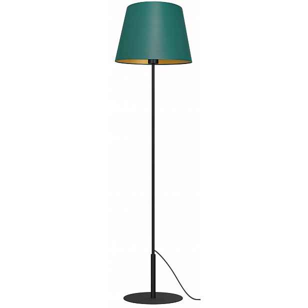 Podlahová lampa Arden Zelený Zlatý Abažur 1xE27 154 cm klasická do obývacího pokoje