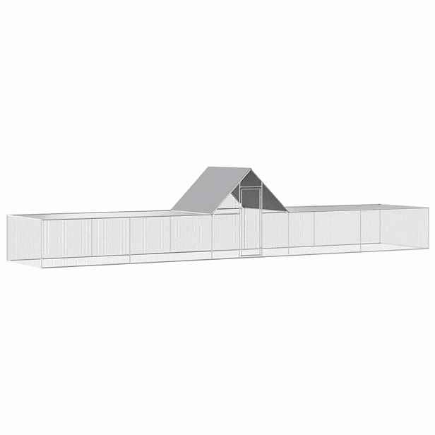vidaXL Klec pro kuřata 10 x 2 x 2 m pozinkovaná ocel