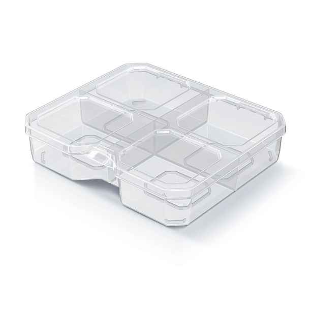 Prosperplast Organizér RQS BOX 15,6x14x3,5 cm transparentní