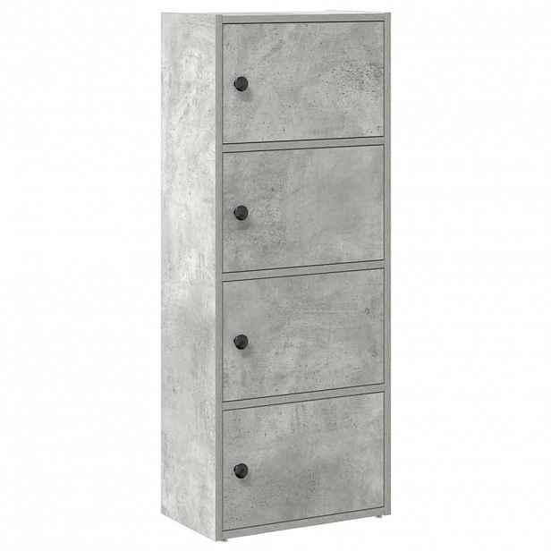 vidaXL Knihovna betonově šedá 40x24x102 cm kompozitní dřevo