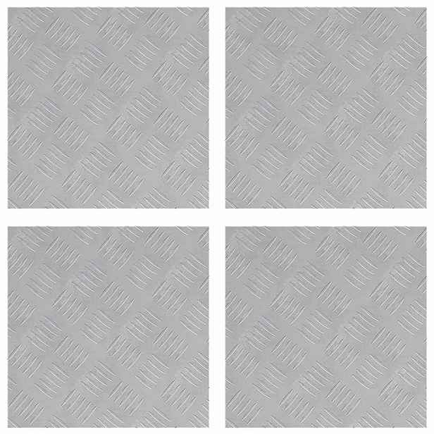vidaXL Schodové nášlapy 4 ks 40 x 40 cm Stříbrná Hliník Čtvercový