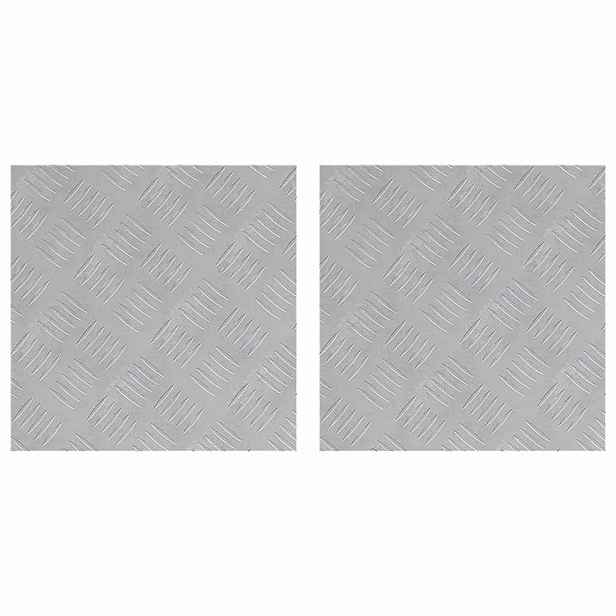 vidaXL Schodové nášlapy 2 ks 40 x 40 cm Stříbrná Hliník Čtvercový