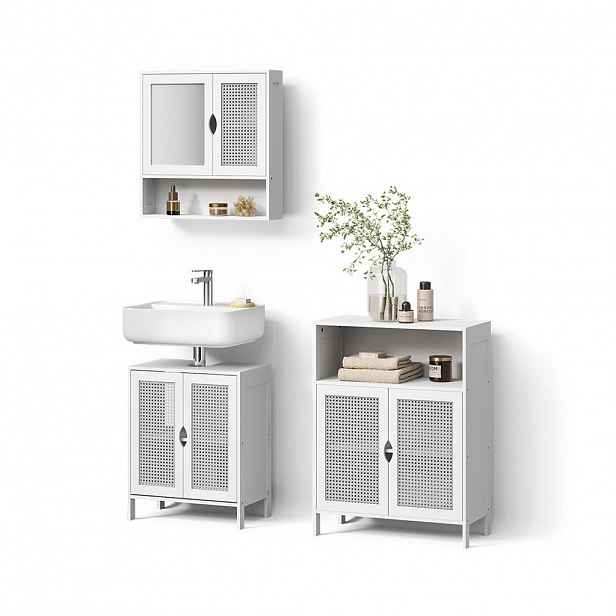 Livinity® KOUPELNOVÝ NÁBYTEK Mincio, Bílá, 3dílná
