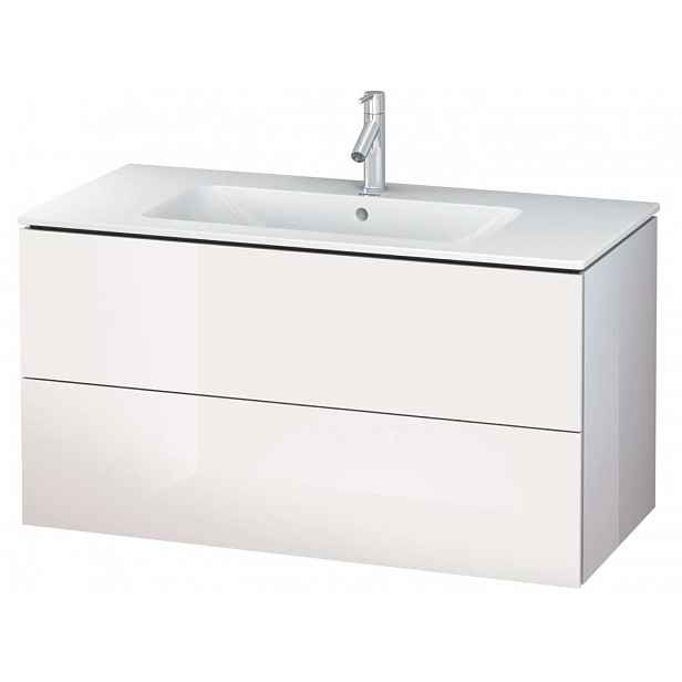 Duravit L-Cube - Umyvadlová skříňka 55x102x48 cm, 2 zásuvky, lesklá bílá LC624202222