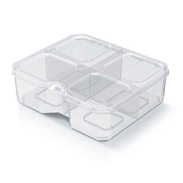 Prosperplast Organizér RQS BOX 15,6x14x5 cm transparentní