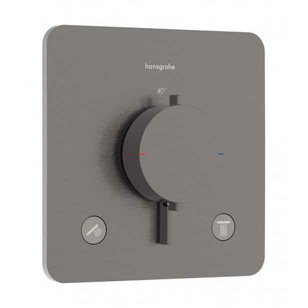 Sprchová a vanová baterie Hansgrohe Ecostat Comfort Q bez podomítkového tělesa kartáčovaný černý chrom 33713340